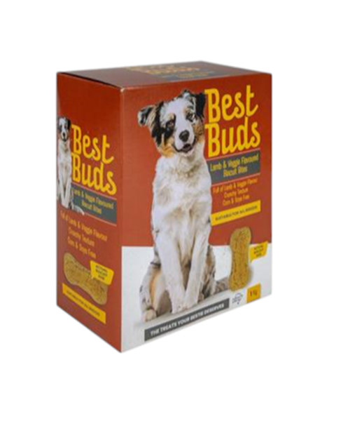 Best Buds - Lamb &amp; Veg Flavoured Biscuit Bites Dog Treats 1Kg