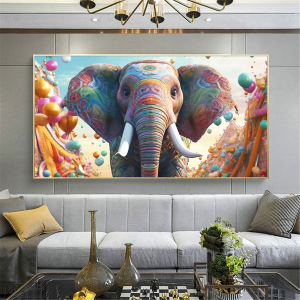 Canvas Wall Decor - Elephant Carnival - 0594
