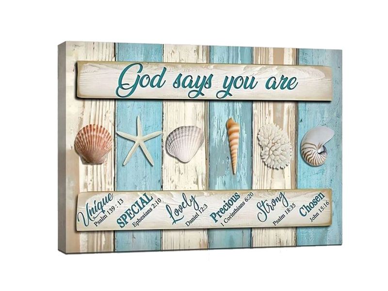 God Says You Are - Nautical Canvas Wall Art