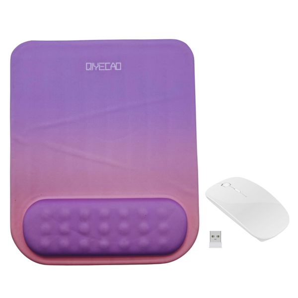 LD Ergonomic Funky Square Mouse Pad and Wireless Mouse