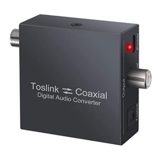 Bi-Directional Coaxial Converter, Optical SPDIF Toslink Converter