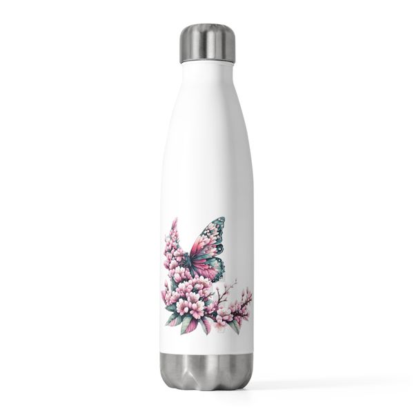 Pink Butterfly 20oz Insulated Bottle