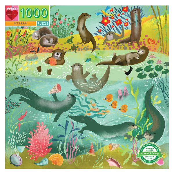 eeBoo Family Puzzle - Otters: 1000 Pieces