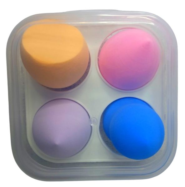 Multi-Colored Beauty Makeup Blender Sponge Set of 4