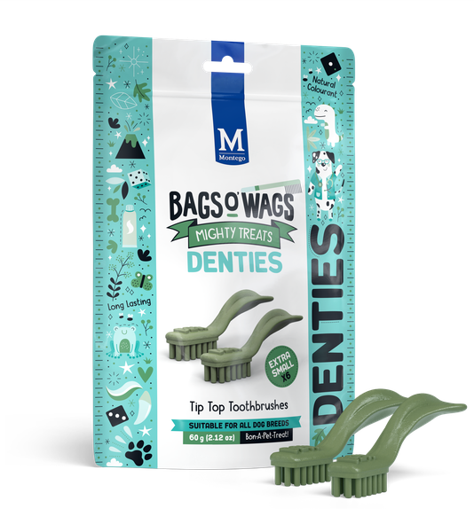 Montego Bags O' Wags - Denties Toothbrush Extra Small Dog Treats 60 g