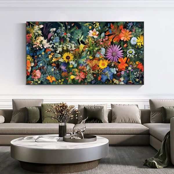 Canvas Wall Art - Wildflower Mosaic - 0338