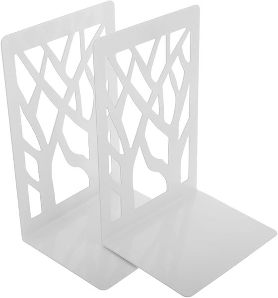 White Tree Branch Bookends Multifunctional Book Holders For Shelves Desk