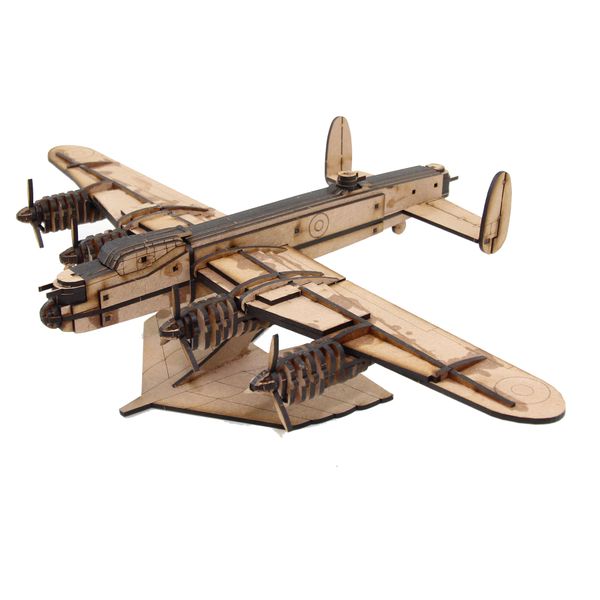 Wow We - 3D Wooden Model Aeroplane Simple Lancaster