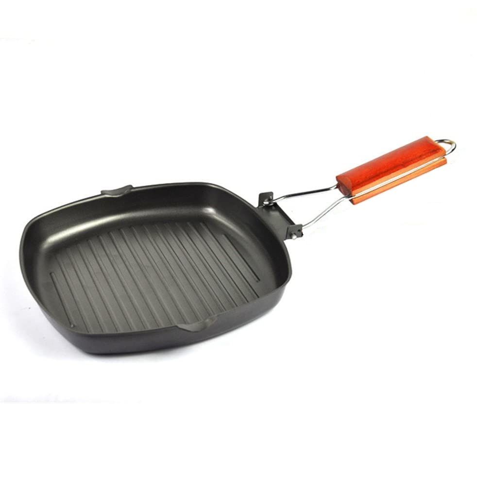NonStick Cooking Steak Griddle Pan with Folding Handle Black Shop