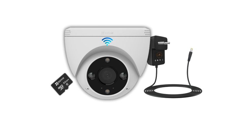 EZVIZ Camera Cs-H4,3Mp,2.8Mm Smart Home CCTV Camera + 64GB MicroSD Card