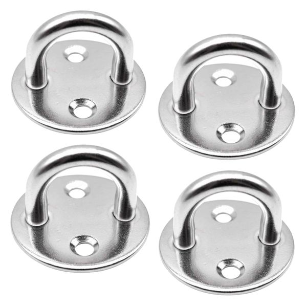 Tool DIY Multi Use Wall/Ceiling Mounted Rounded Steel Bracket Hook Set of 4