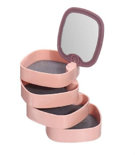 Rotating Jewelry Organizer With Mirror Rotating 360 degree