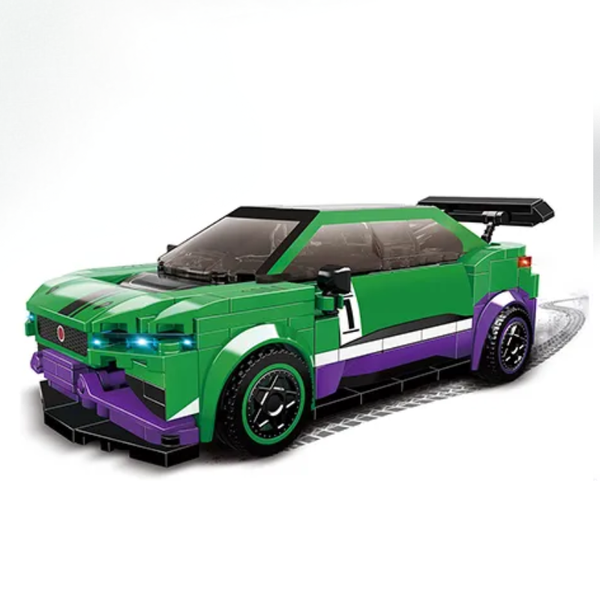 WOMA Super Thundering Green Racing Car Building Blocks | 263 PCS | Ages 6+