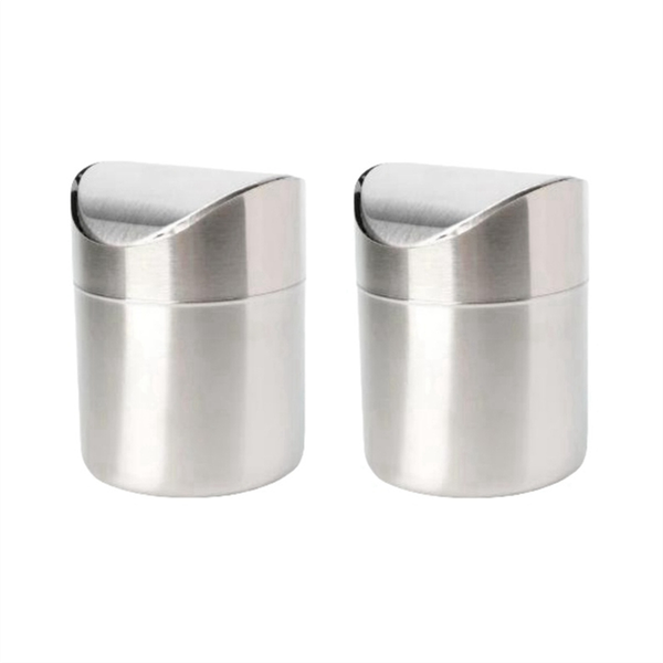 Mini Trash Can for Desk with Lid Desktop Trash Can Small Tiny