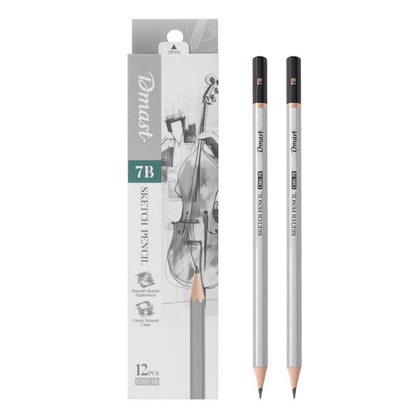 Dmast Sketching Pencil 7B 12pcs Black