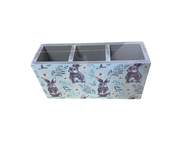 Cutlery/Stationary Holder With Rabbits