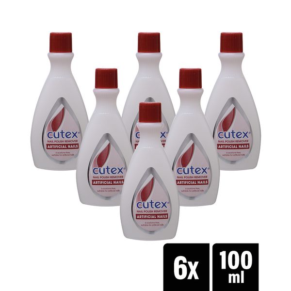 Cutex Nail Polish Remover - Artificial Nails - 6 x 100ml