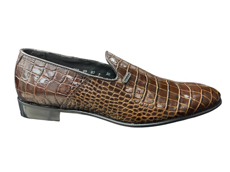 Bishop Mens Walnut Textured Loafers