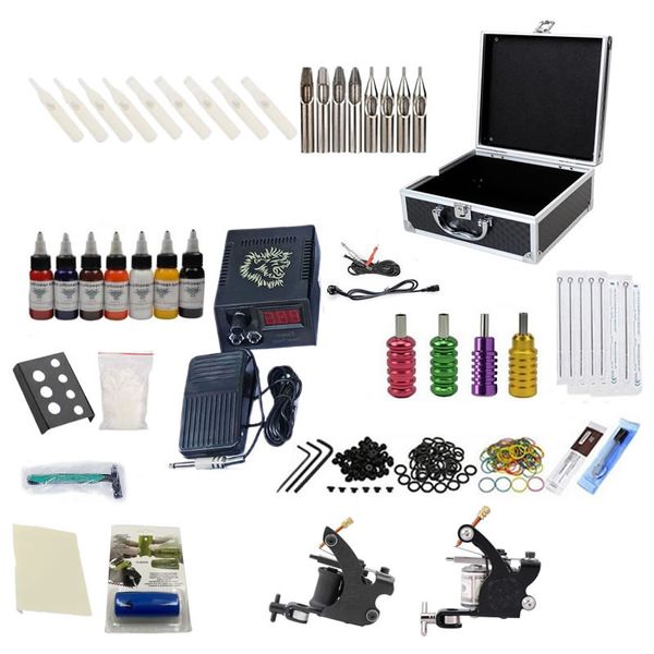 Professional Foot Paddle Double Gun Body Tattoo Kit