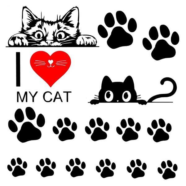 TrendSpire Love My Cat Vinyl Stickers