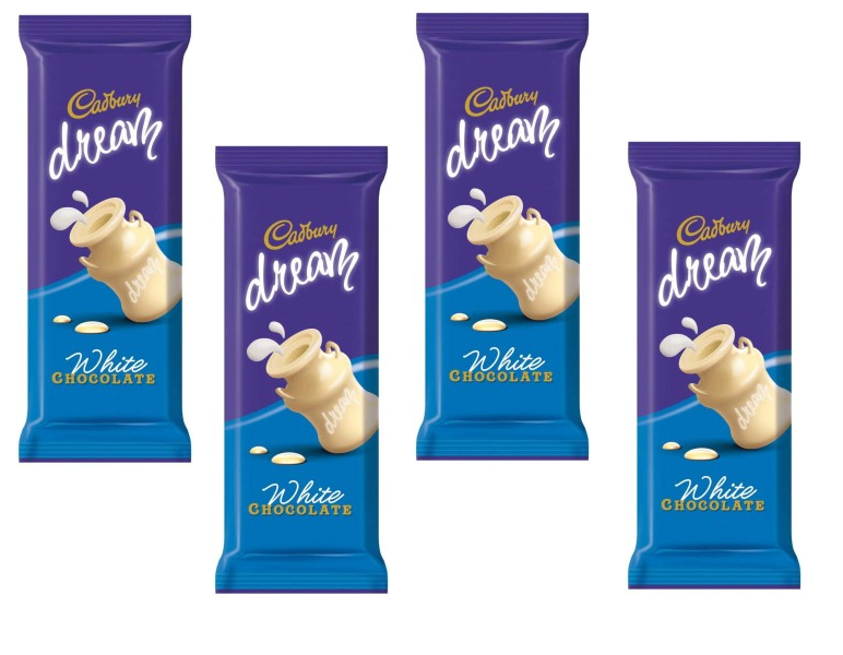 Cadbury Dream White Chocolate Slab 80g - 6 Pack