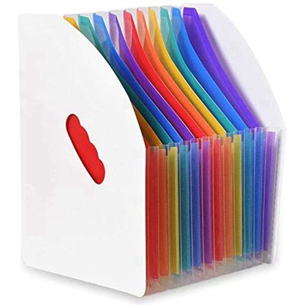 Extended File Holder A4 Vertical Storage Basket 13 Pocket File Holder
