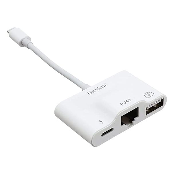 DW Earldom 3-In-1 Lightning to Rj45 + USB 3.0 Adapter OT53