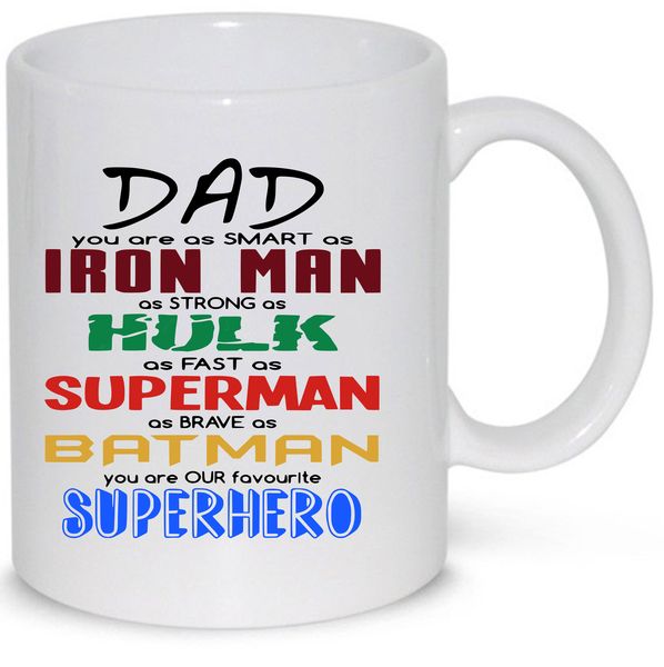 Dad Our Favourite Superhero Birthday Christmas Mug (11Oz Standard Mug)