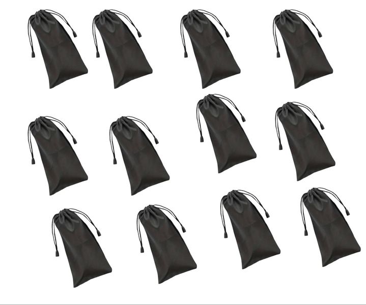Pack of 12 - Sunglasses Pouches and with Drawstring Closure