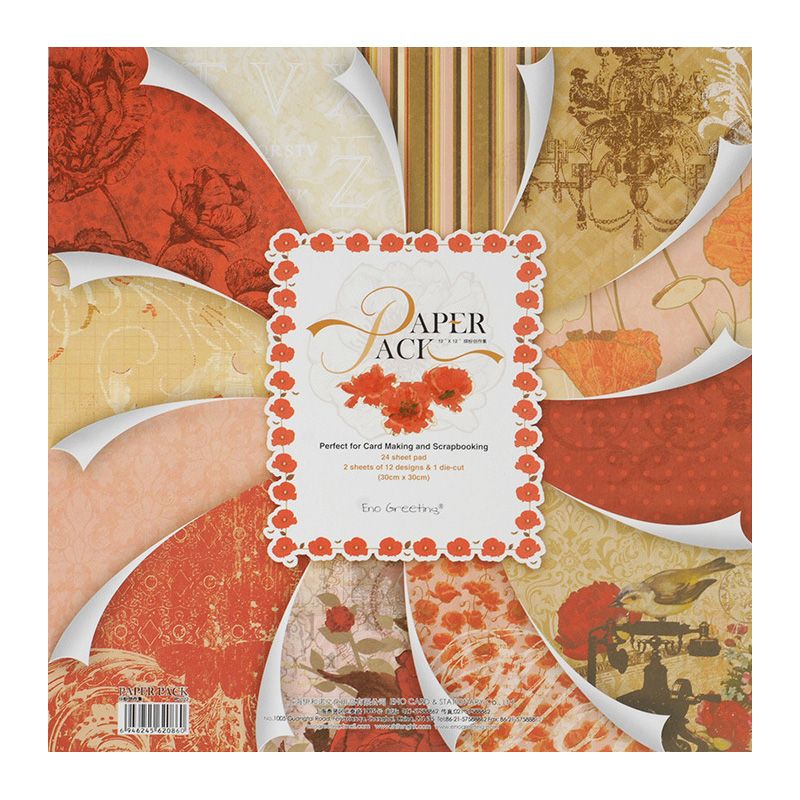 Scrapbook Paper Pack Autumn Warmth Red Orange 12x12 Set 22 Buy