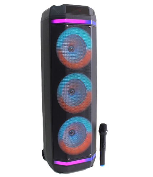 Lexuco 8'' Triple Bluetooth Trolley Speaker (LSPK-A137)