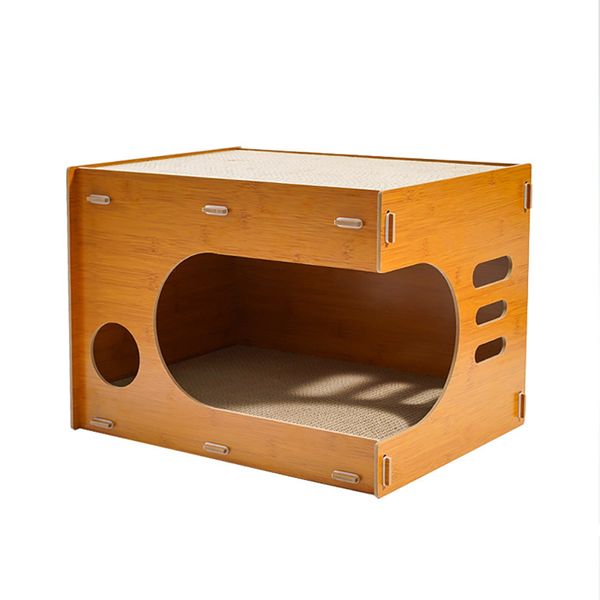 Cat Scratcher House Corrugated Cardboard Cat House with Scratcher