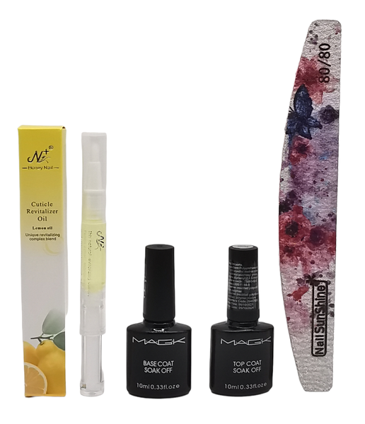 MAGK Base Coat, Top Coat, Cuticle Revitalizer Oil &amp; Sunshine File