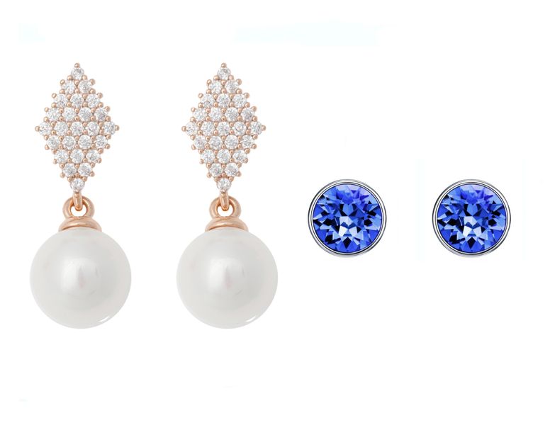 Civetta Spark Harper &amp; Chene Studs with Swarovski Sapphire Crystal