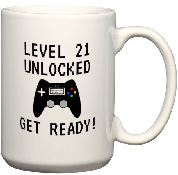 Level 21 Unlocked Get Ready Birthday Gift Coffee Mug