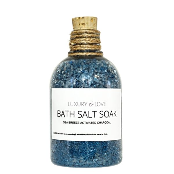 Bath Salt Soak Sea Breeze with Activated Charcoal - Luxury and Love