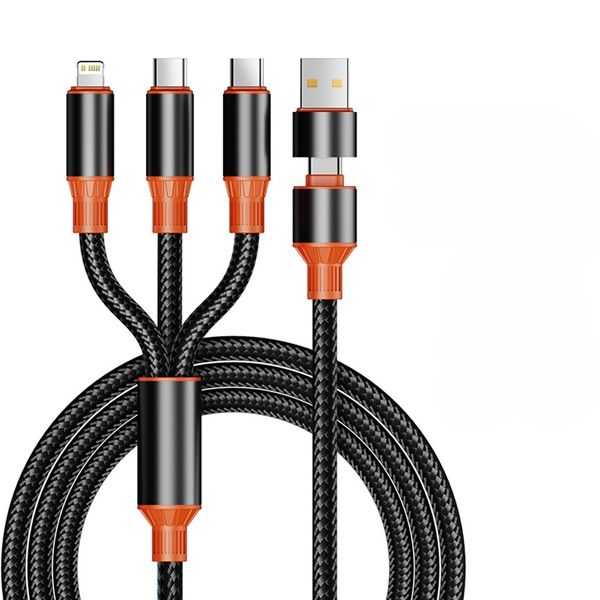 100W 3 in 1 Super Charging Cable 6A Micro USB Type C Fast Charger Cable