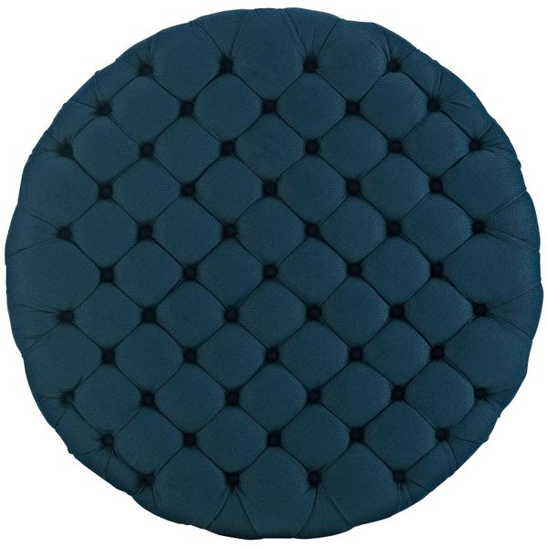 Rounded Velvet Amour Upholstered Ottoman Collection