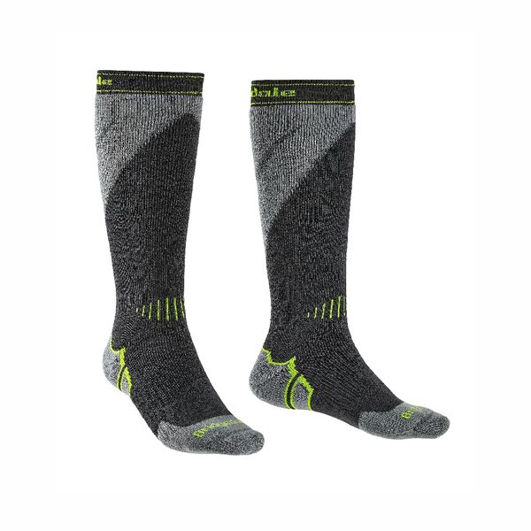 Bridgedale Ski Midweight Over Calf Mens Sock - Gunmetal/Stone
