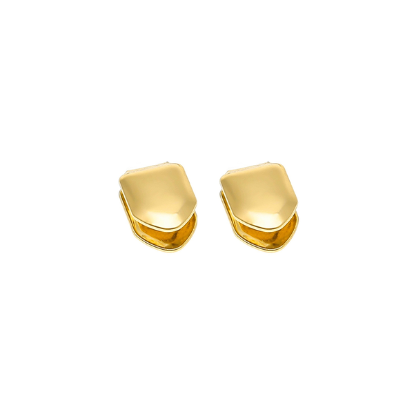 2 Piece Gold Set Grillz Clip-On Mouth Hip Hop Teeth