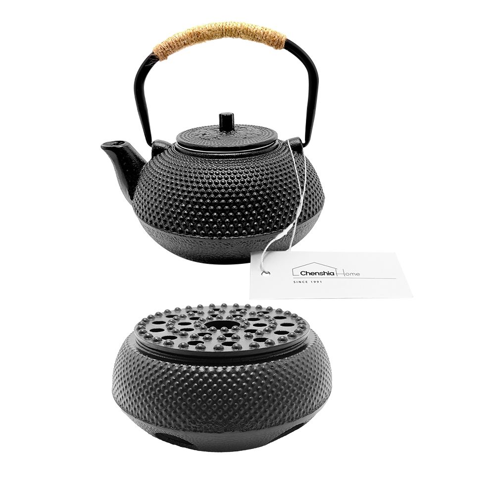 Chenshia Cast Iron Teapot with Infuser and Stove - 600ml