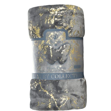 Luxury Grey and Gold Plush Throw Blanket Shop Today. Get it Tomorrow takealot