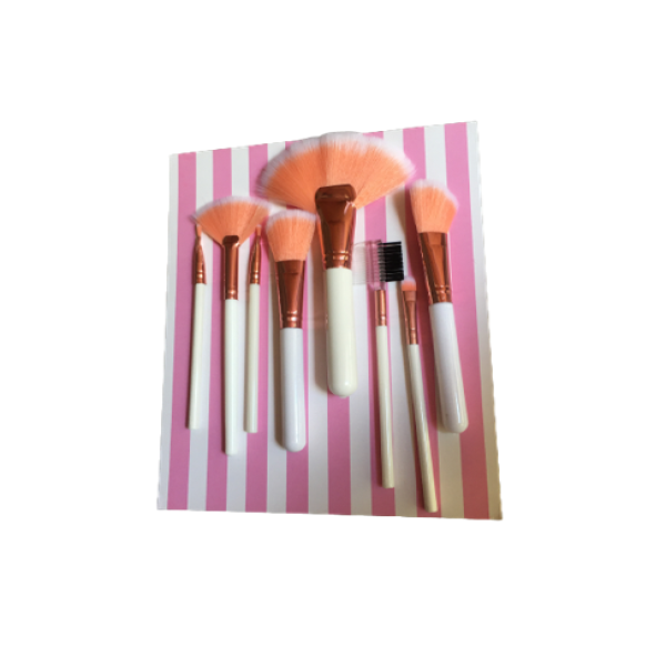 White Make Up Brushes- 8 Pieces