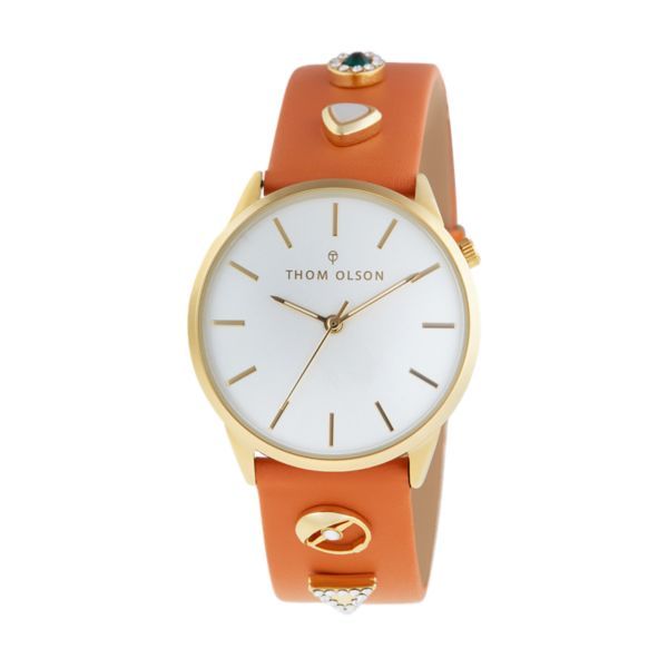 Thom Olson Gypset Peach Leather Watch - CBTO019