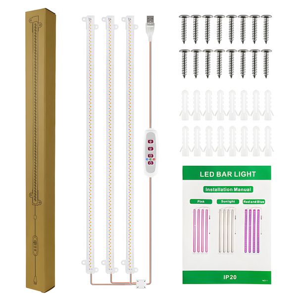 6.2W 126LED Grow Light Strips 22.7LM 5 Brightness Levels With Timer