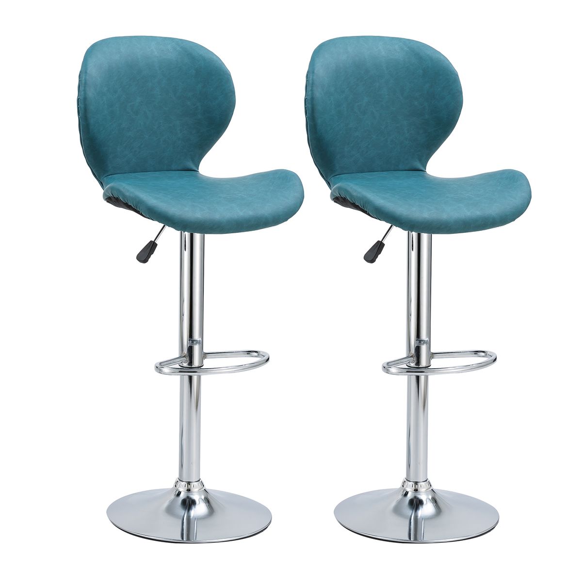 PU Bar Stool/Kitchen Counter Chairs Set of 2 | Shop Today. Get it ...