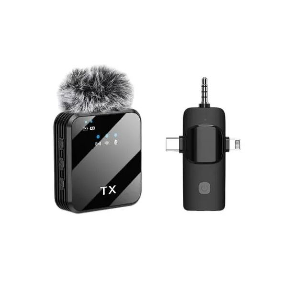 Earldom MC12 AfroCrafts Unique 3in1 Wireless Collar Clip Microphone