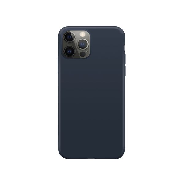 XQISIT Silicone Anti Bacterial Case for iPhone 12 Pro Max - Blue