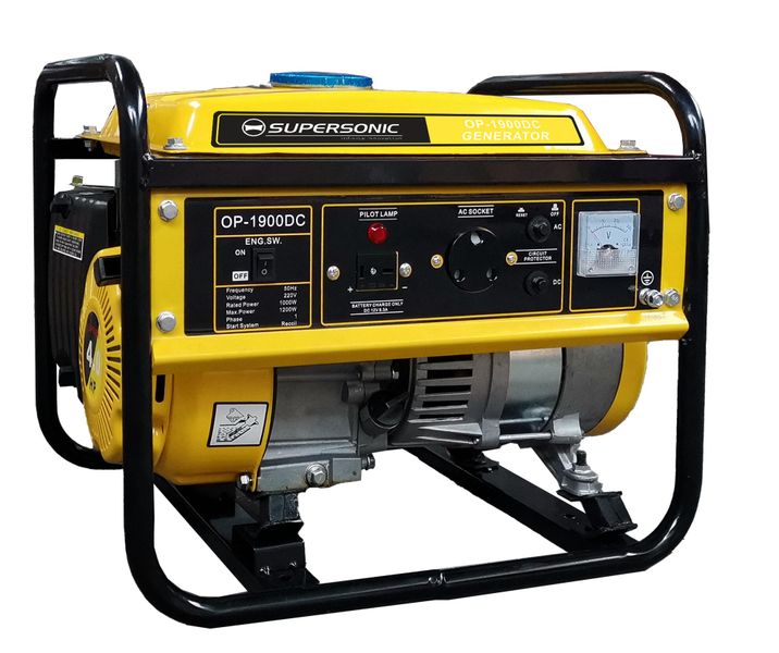 Supersonic Petrol &amp; Oil 4-Stroke Generator OP-1900DC - Load Shedding