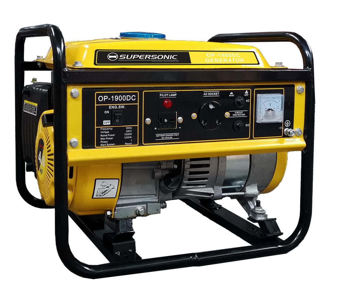 Supersonic Petrol & Oil 4-Stroke Generator OP-1900DC - Load Shedding